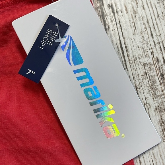 Marika NWT Cayene Red 7” Athletic Bike Shorts Size Small - Picture 2 of 9